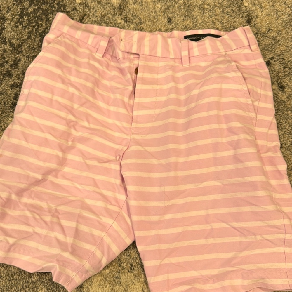 Pink and white striped men’s dress shorts / chaps French connection size 30